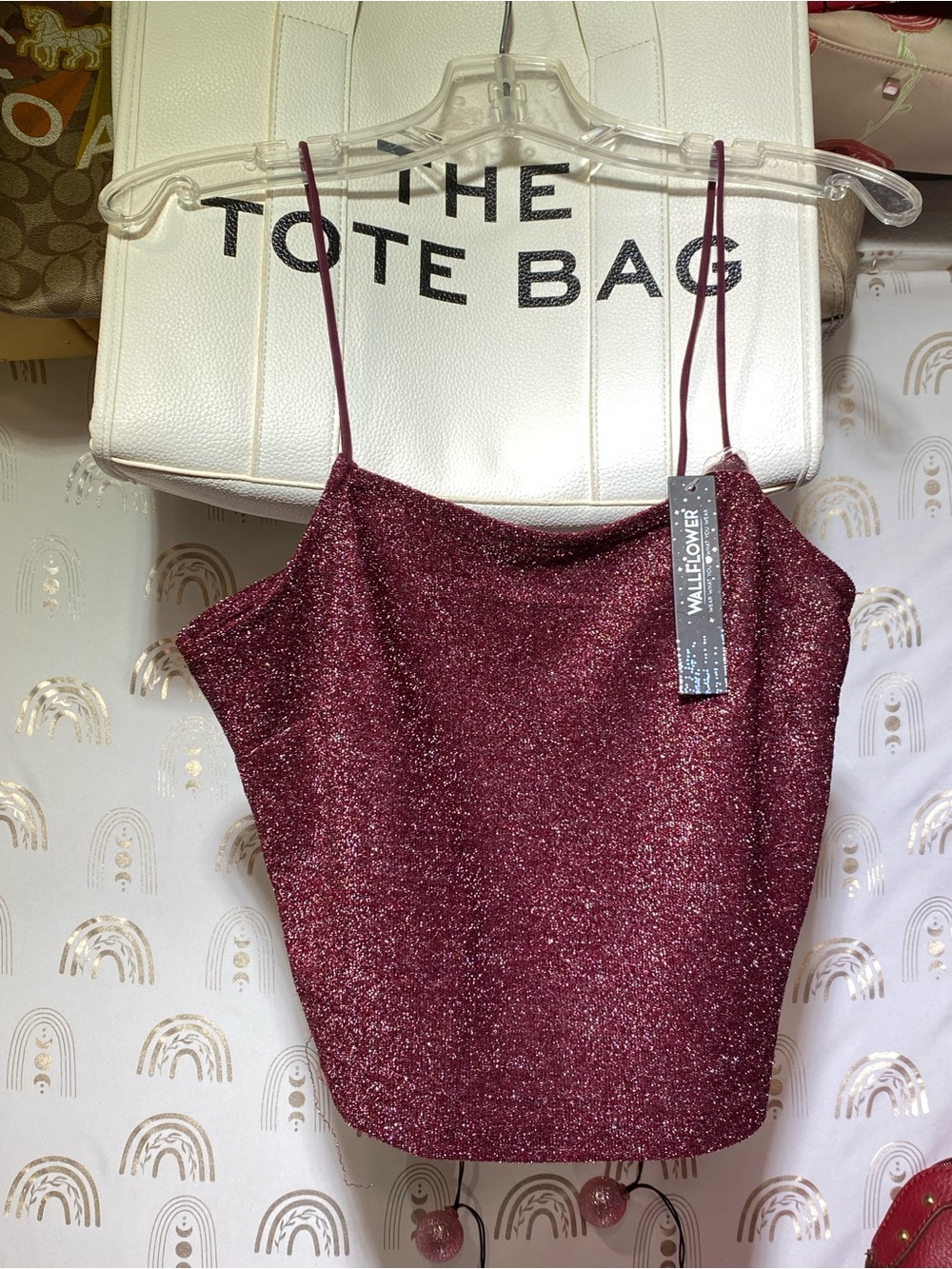 Wallflower Burgundy Sparkle Cami